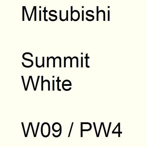 Mitsubishi, Summit White, W09 / PW4.